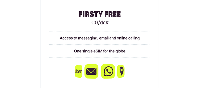 Firsty eSim Internet Gratis