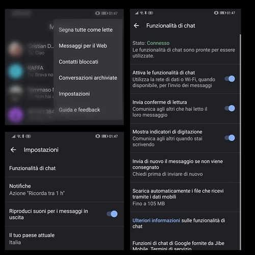 Google Chat RCS Android Italia