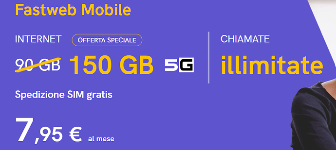 Fastweb 150 Giga 7,95