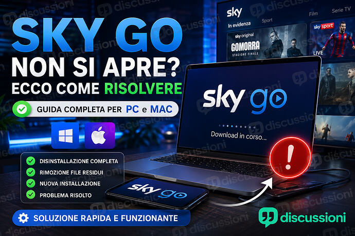 Sky Go non si apre su PC o Mac Ecco come risolvere (Guida aggiornata 2026) | discussioni.com